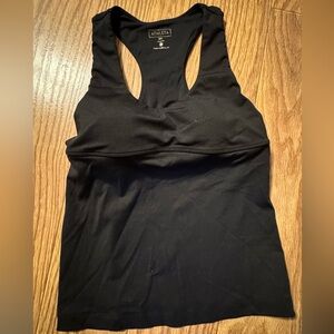 Athleta Black Racerback Tank Top Athleta Black Built-In Bra Tank in size 34A